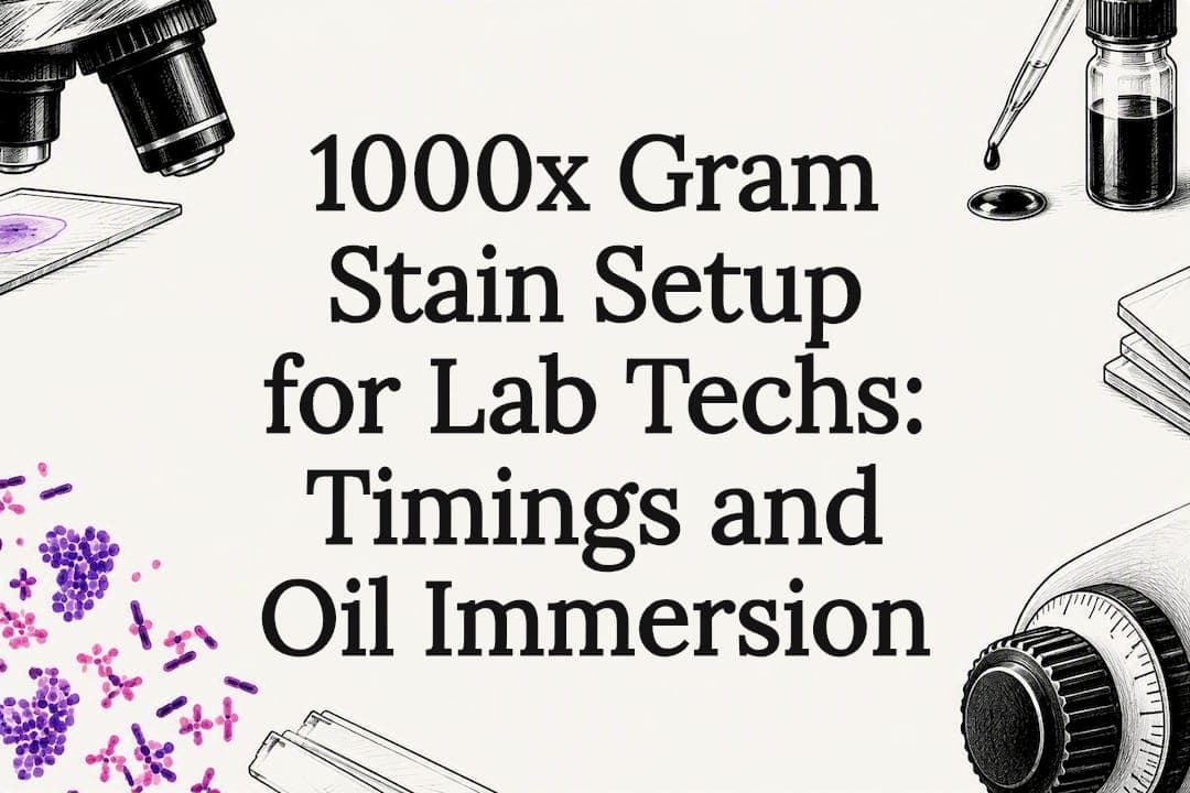 1000x Gram Stain Setup for Lab Techs: Timings and Oil Immersion